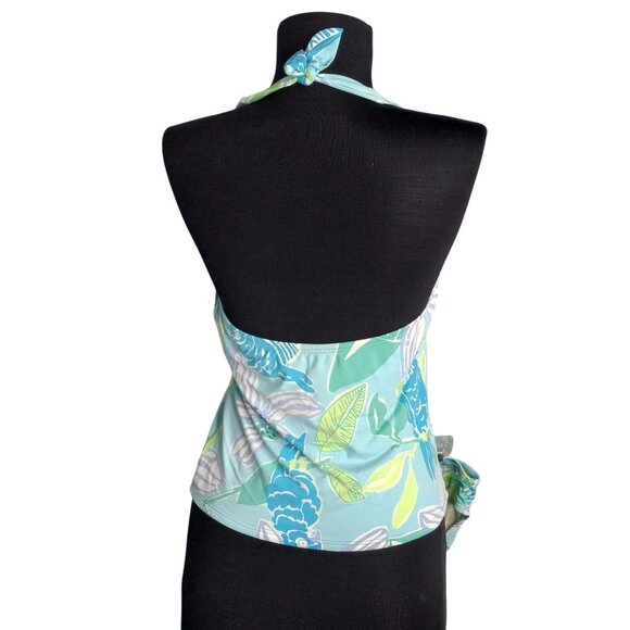 Lilly Pulitzer Size 6 Swimsuit Womens Halter Neck Tankini Tropical Parrot Print - Picture 3 of 8